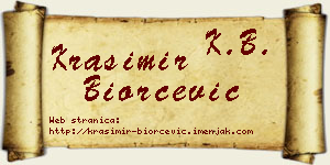 Krasimir Biorčević vizit kartica